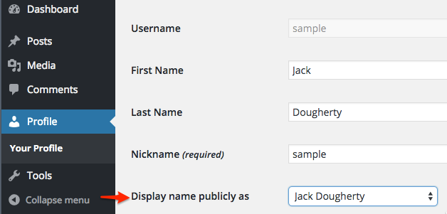 Choose how to display your name